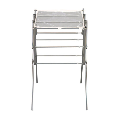 Household Essentials 5127 Clothes Drying Rack 34.5" H X 34.5" W X 24.5" D Metal Accordian Silver