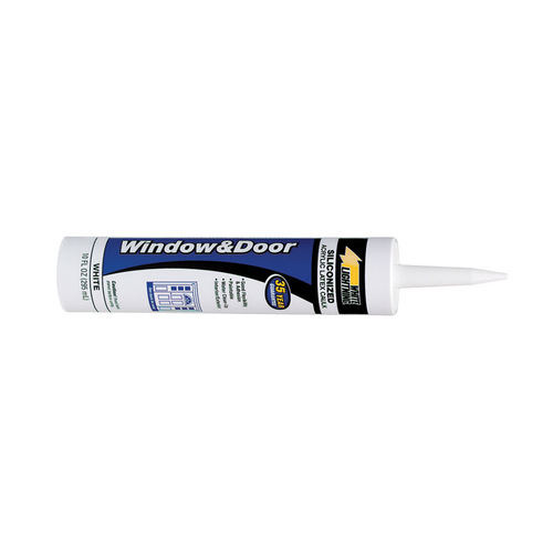 White Lightning W32000010 Caulk Sealant White Siliconized Acrylic Latex
