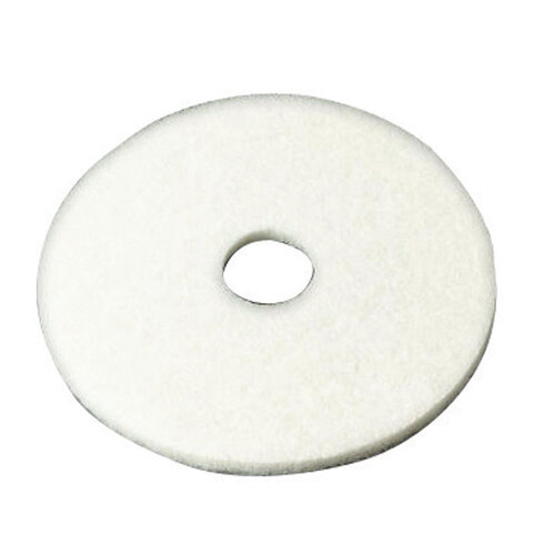 Floor Polishing Pad 20" D Non-Woven Natural/Polyester Fiber White White