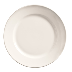 WORLD TABLEWARE 840-440R-11 1 Doz PORCELANA ROLLED EDGE Bright White Wide Rim Plate 11