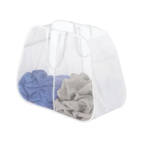 Hamper Pop N' Fold White Duramesh Nylon White