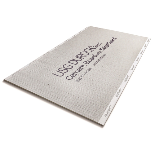 USG 172956 040 8 Cement Board with EdgeGuard Durock 4 ft. W X 8 ft. L X 1/2" Gray