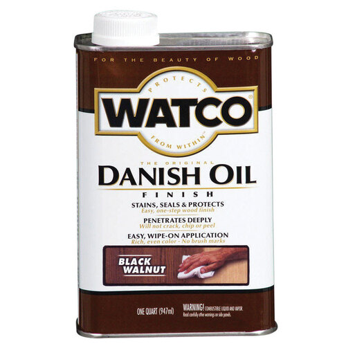 Danish Oil, Black/Walnut, Liquid, 1 qt, Can