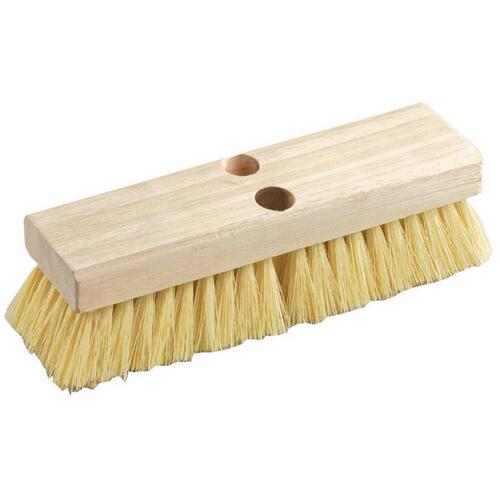 Scrub Brush 10" W Medium Bristle Wood Handle