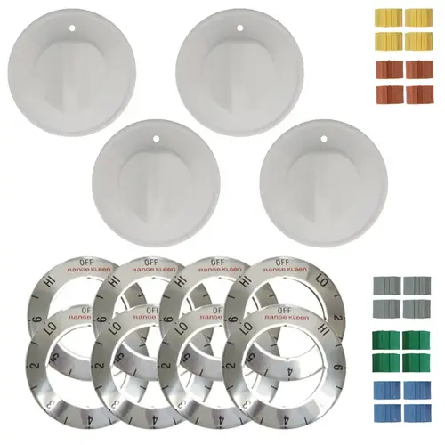 Range Kleen 8134 White Replacement Electric Range Knob Kit (4 Piece)