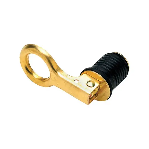Seachoice 18871 Snap-Lock 1-1/4 In. Brass Drain Plug Gold