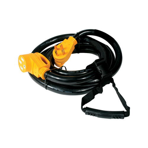 Camco 55194 RV Extension Cord Power Grip 15 ft. 50 amps Black