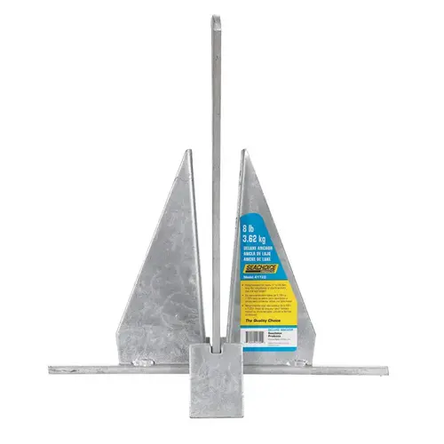 Seachoice 41720 8 Lb. Aluminum Coated Galvanized Anchor Silver