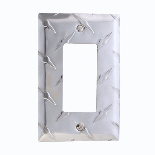 Amerelle 955R Wall Plate Diamond Metallic 1 gang Stamped Aluminum Rocker Metallic