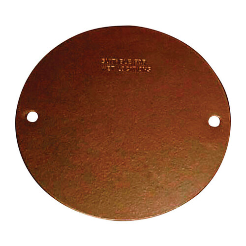 Flat Box Cover Round Steel 4.13" H X 4.13" W Bronze