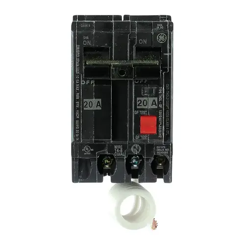 GE THQL2120GFTP Circuit Breaker w/Self Test 20 amps Ground Fault 2-Pole