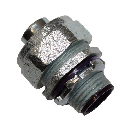 Straight Connector ProConnex 1/2" D Zinc-Plated Iron For Liquid Tight