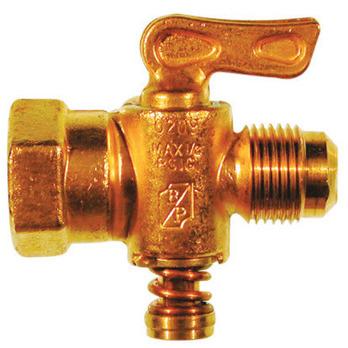 Flare Valve 1/2" Female X 1/2" D Male Brass