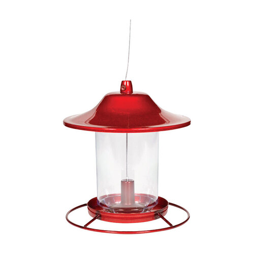 Perky-Pet 312R Bird Feeder Wild Bird 2 lb Metal/Plastic 1 ports Red