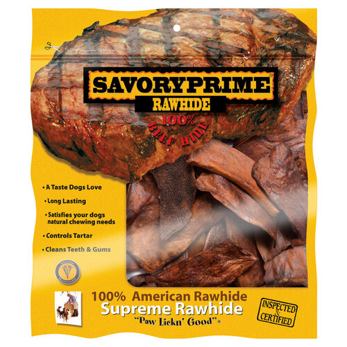 Savory Prime 047 Rawhide Chips All Size Dogs All Ages Beef 6" L