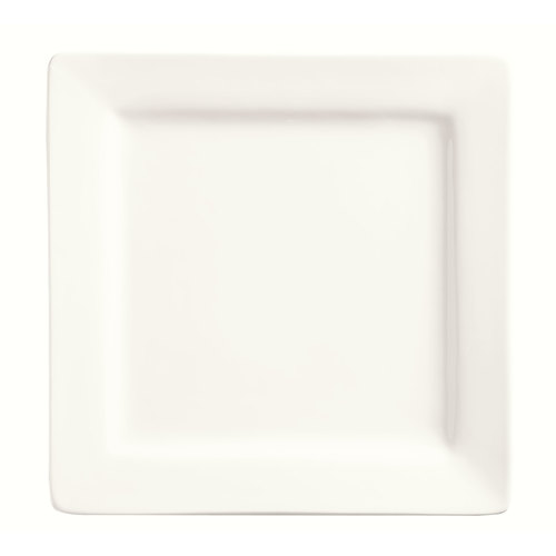 World Tableware Slate Collection 7.25 Inch Square Ultra Bright White Plate, 24 Each