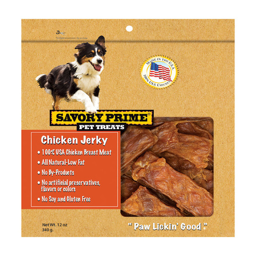 Savory Prime 372 Treats Chicken Jerky Grain Free For Dogs 12 oz