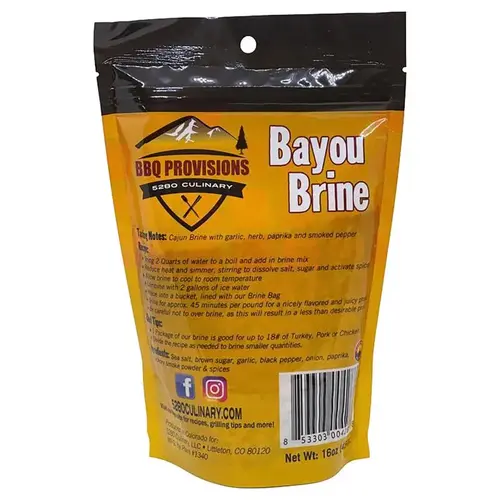 5280 Culinary BAYOUBRINE-CS Brine Mix BBQ Provisions Bayou 16 oz