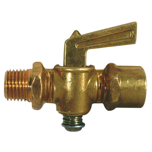 JMF COMPANY 4179081 Pipe Valve 1/4" MIP T X 1/4" S MIP Brass Gold