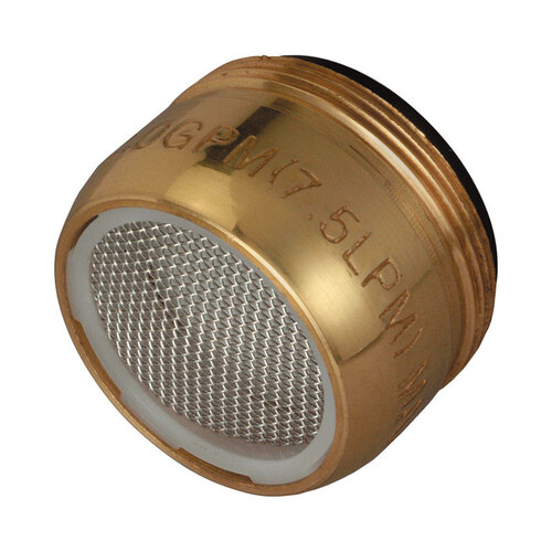 Faucet Aerator Dual Thread 15/16"- 27M x 55/64"-27F Polished Brass Polished Brass