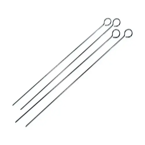 BBQ Skewers Silver Stainless Steel Silver