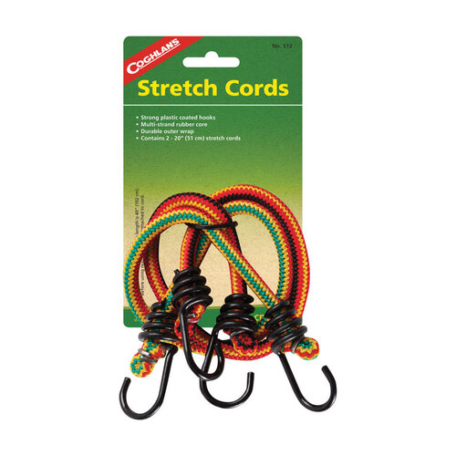 Bungee Stretch Cord Coghlan's Multicolored 20" L X 0.315" T 99 lb Multicolored