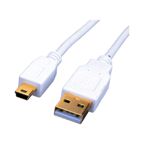 USB 2.0 Mini Device Cable Just Hook It Up 6 ft. L White