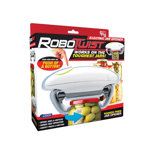 RoboTwist 1014 Bottle/Jar Opener As Seen On TV White ABS Battery Operated White
