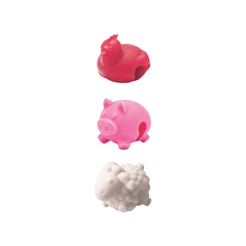 Tovolo 81-4467-XCP6 Pot Lid Lifters Red/Pink/White Silicone Red/Pink/White - pack of 6