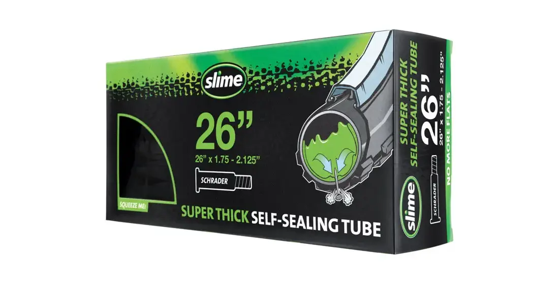 Slime 26" Extra Strong Self-Sealing Bicycle Tube - Schrader Valve, Fits 1.75-2.125" Tires