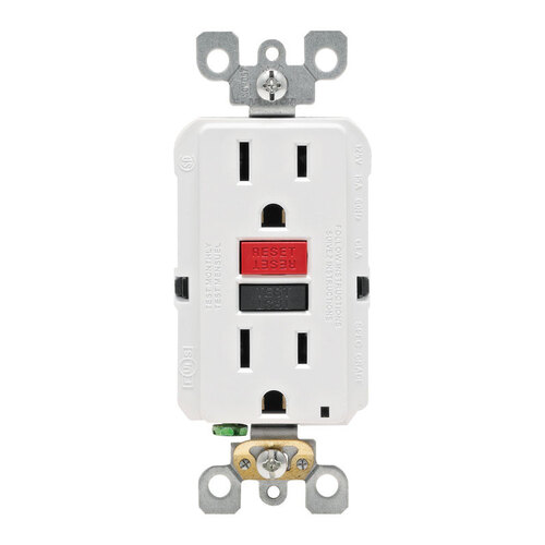 GFCI Outlet SmartlockPro 15 amps 125 V Duplex White 5-15R White