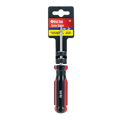 Great Neck SS3 Screw Starter 3" L Black/Red