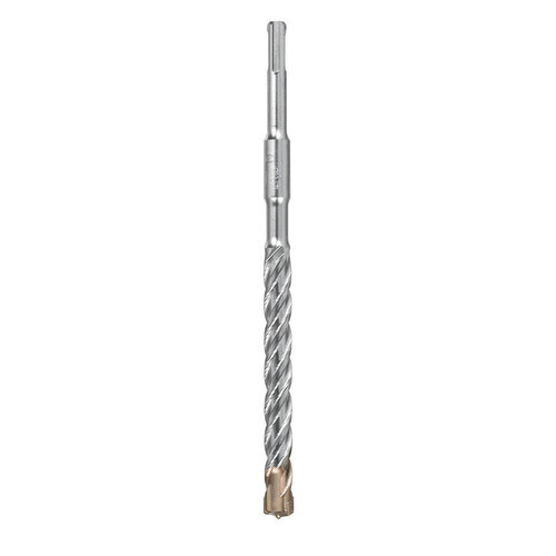 Hammer Drill Bit, 1 in Dia, 10 in OAL, Helix Flute, 4-Flute, 25/64 in Dia Shank, SDS Plus Shank Silver