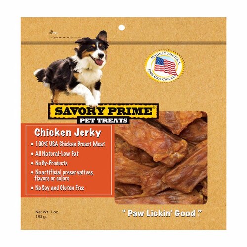 Savory Prime 371 Treats Chicken Jerky Grain Free For Dogs 7 oz