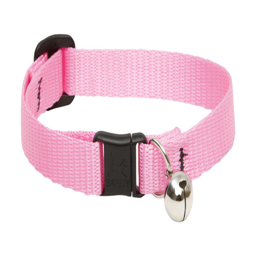 Lupine Pet 57527 Collar Basic Solids Pink Pink Nylon Cat Pink