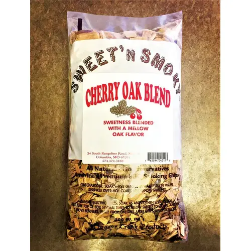 Chigger Creek 762594040113 Wood Smoking Chips Sweet' N Smoky Cherry Oak Blend 200 cu in