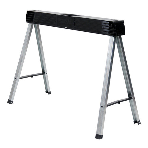 Fold-Up Sawhorse, 800 lb, 4 in W, 5 in H, 40 in D, Metal/Polypropylene, Gray