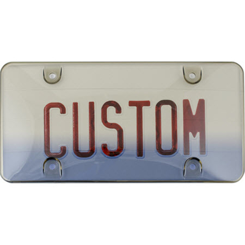 Custom Accessories 92616 License Plate Cover Gray Polycarbonate Gray