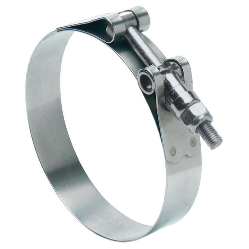 Hose Clamp With Tongue Bridge Tridon 2-5/8" 2-15/16" 263 Silver Stainless Steel Band T-B Silver