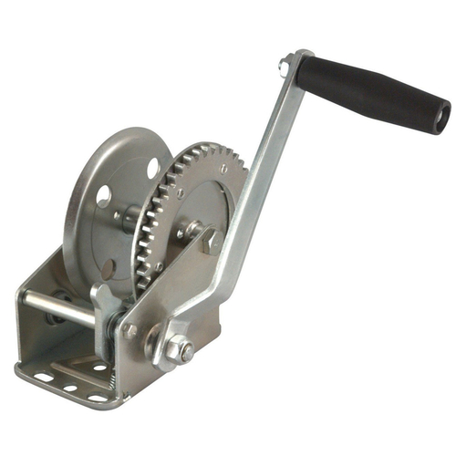 Trailer Winch with Handle, 1800 lb