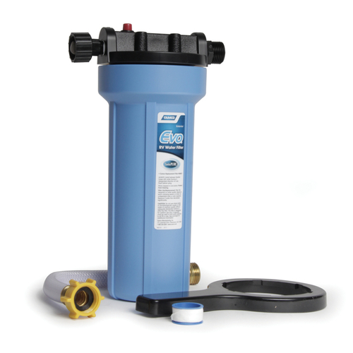 Camco 8764227 Water Filter with Housing and Hose Extension EVO Multicolored