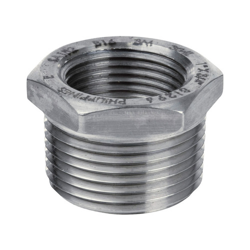 Hex Bushing 3/4" MPT T X 1/4" D FPT Stainless Steel