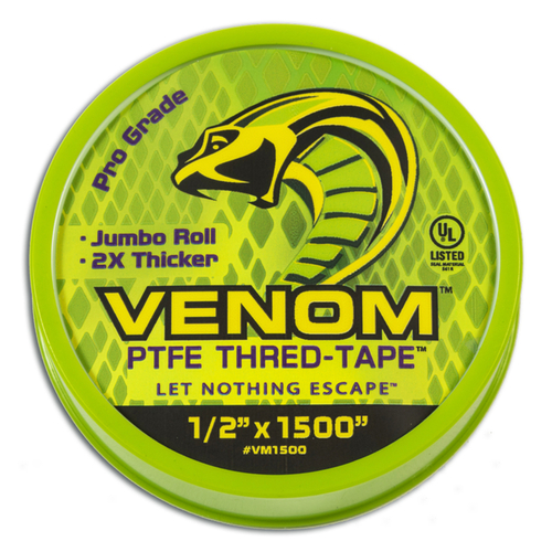 Thread Seal Tape White 1/2" W X 1500" L White