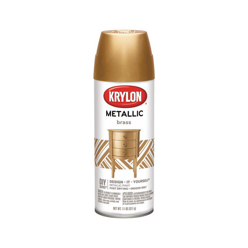 KRYLON K02204 Metallic Spray Paint Brilliant Brass 12 Oz Brass   1601632 A.eps High 