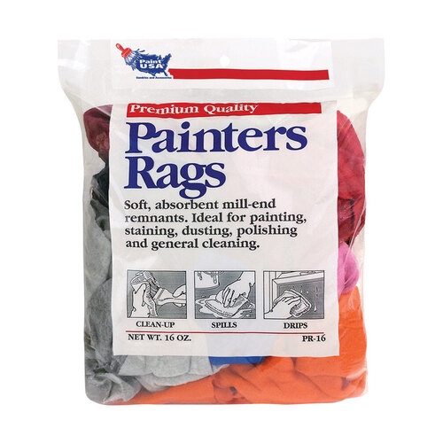 Paint USA K-PR-16CP Cleaning Cloth Assorted Colors Cotton Knit 16 oz