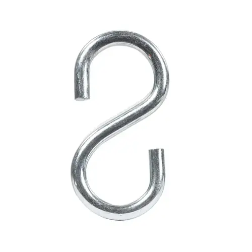 S-Hook Small Zinc-Plated Silver Steel 1" L 20 lb Zinc-Plated - pack of 20