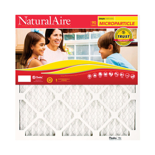 Microparticle Air Filter NaturalAire 14" W X 20" H X 1" D Polyester Synthetic 10 MERV Pleated Micropart