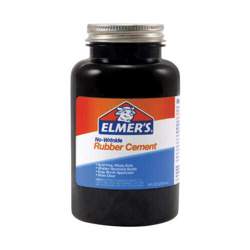 Rubber Cement Adhesive Elmer's Liquid 8 oz Clear - pack of 4