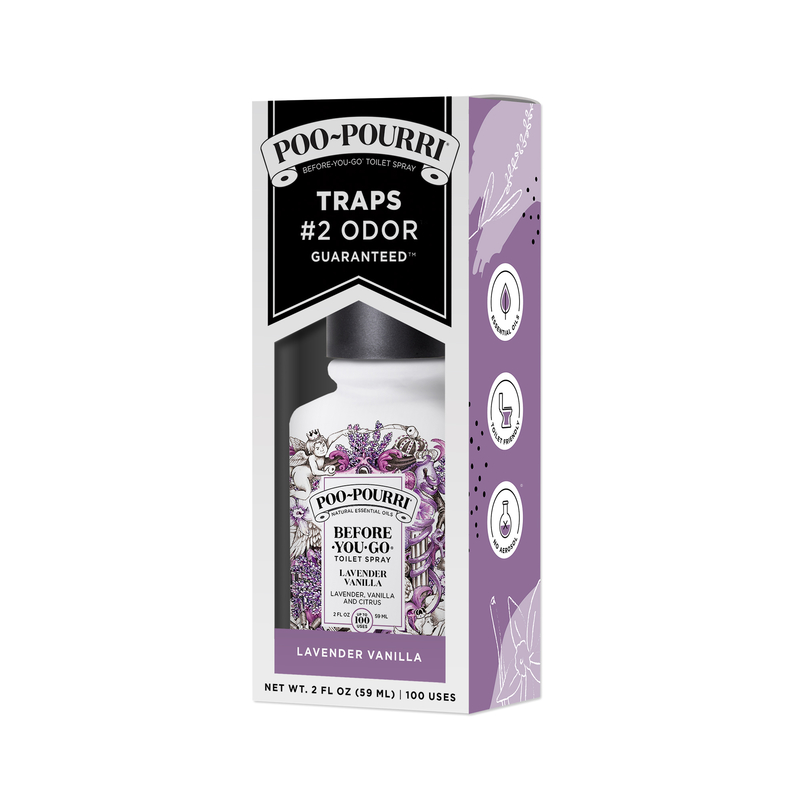 Poo-Pourri LV-002-CB Odor Eliminator Lavender Vanilla Scent 2 oz Liquid