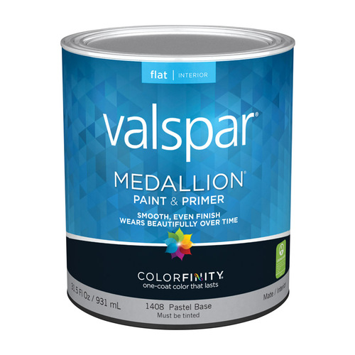 Valspar 027.0001408.005 Paint Medallion Flat Pastel Base Interior 1 qt